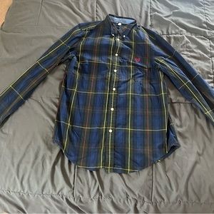 Blue Youth Flannel Dress Shirt